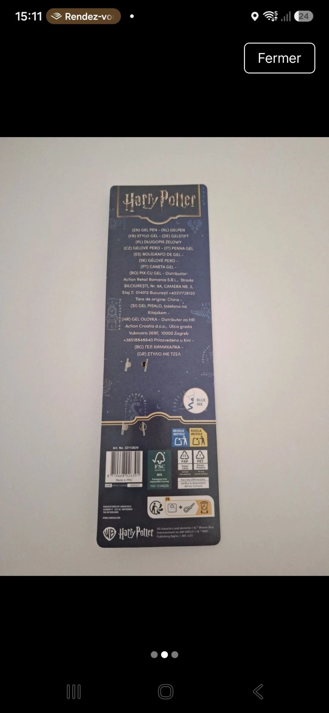Stylo Harry Potter POUFSOUFFLE  – photo 3